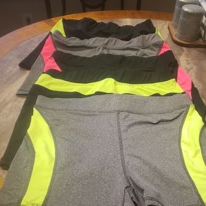 5 pairs of yoga shorts